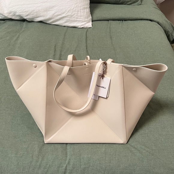 Nanushka Large The Origami Tote Bag - Cream - Picture 2 of 6